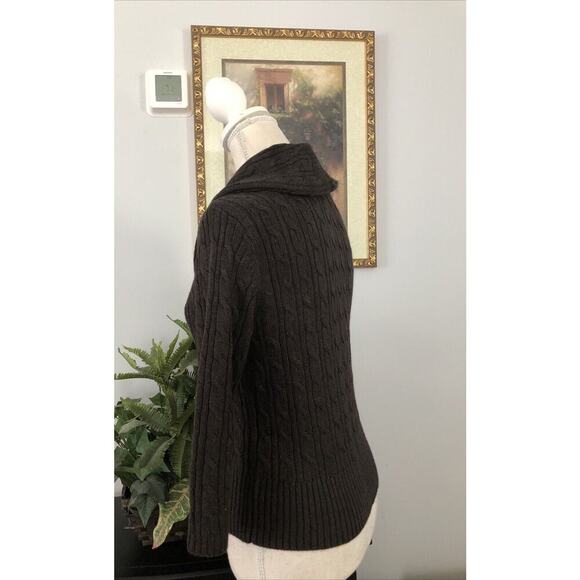 Ann Taylor Loft Small One Open Botton Knit Brown Sweater - Picture 4 of 11